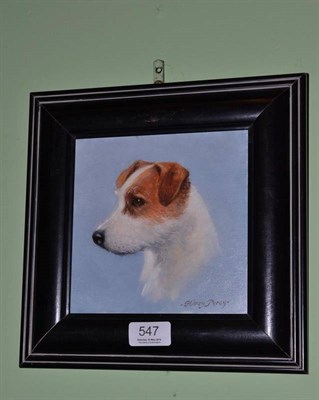 Lot 547 - Henry Percy, portrait of a Jack Russell, signed, oil on board