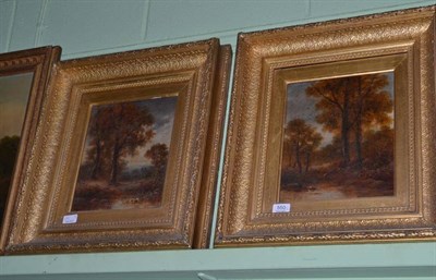 Lot 550 - J V Harrop, a pair of woodland landscapes, each signed, oil on canvas (2)