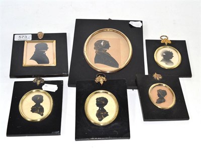 Lot 573 - Six 19th century silhouettes