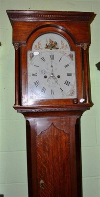 Lot 603 - An oak cased eight day longcase clock, dial inscribed J N Bell, Hexham