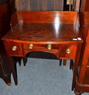 Lot 630 - A 19th century mahogany dressing/side table, with later gallery