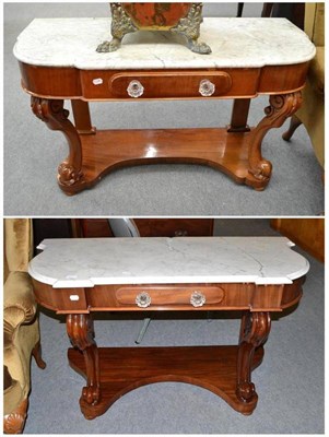 Lot 636 - Two similar marble top washstands