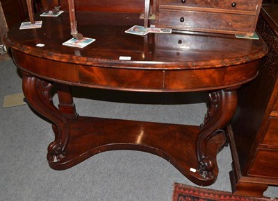 Lot 674 - Victorian mahogany D shaped washstand