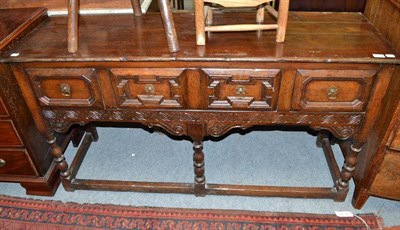 Lot 680 - Carved oak dresser base