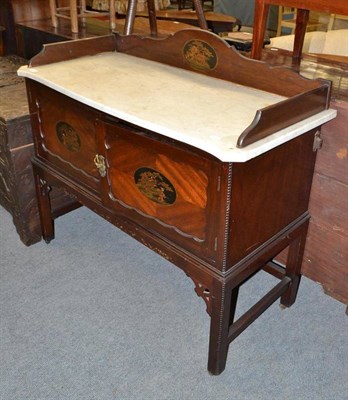 Lot 686 - Early 20th century marble topped and lacquered washstand