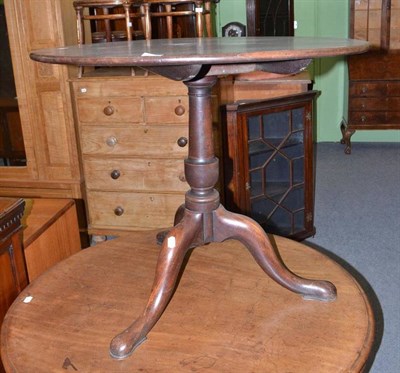 Lot 691 - Flip top mahogany tripod table