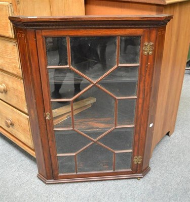 Lot 694 - Astragal glazed corner cupboard