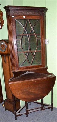 Lot 706 - Edwardian glazed corner cabinet on stand