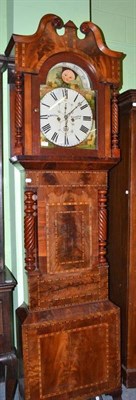 Lot 710 - Victorian mahogany eight day longcase clock by A Molteni of Newcastle on Tyne with key and winder