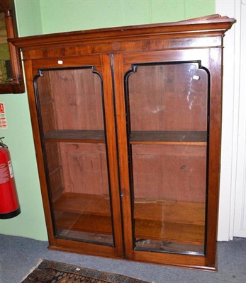 Lot 724 - The top section of a mahogany bookcase, with glazed doors