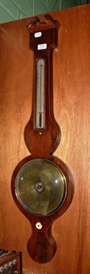 Lot 732 - A mahogany wheel barometer