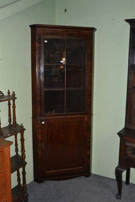 Lot 739 - Free standing Georgian mahogany corner cabinet