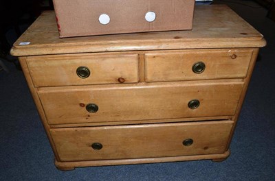 Lot 787 - A Victorian pine three height chest of drawers