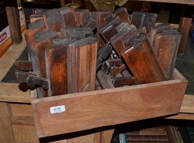 Lot 836 - Box of old wooden planes