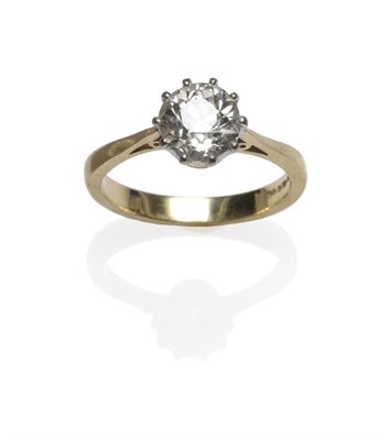 Lot 473 - An 18 Carat Gold Diamond Solitaire Ring, the old cut diamond in a white claw setting, to a...