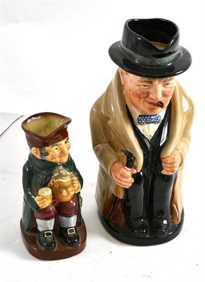 Lot 34 - A Royal Doulton Winston Churchill character jug 2360 and another