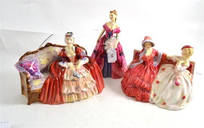 Lot 38 - Three Royal Doulton figures ";Belle O The Ball"; HN1997, ";The Gossips"; HN2025 and ";Elfreda";...