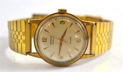 Lot 78 - A 9ct gold Rotary wristwatch on a later strap