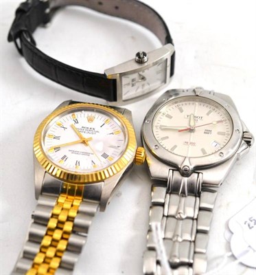 Lot 158 - Tissot PR200 gents wristwatch and two modern watches (3)