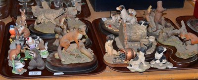 Lot 192 - A quantity of Border Fine Arts and other figure groups including 'Let Sleeping Dogs Lie' model...