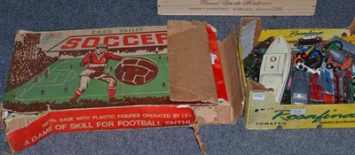 Lot 215 - A quantity of Dinky toys and a Chad Valley soccer game