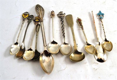 Lot 227 - Eleven assorted silver and other teaspoons