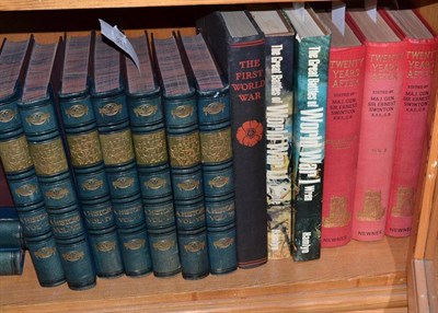 Lot 255 - Nine volumes of ";The Great War"; and six other volumes