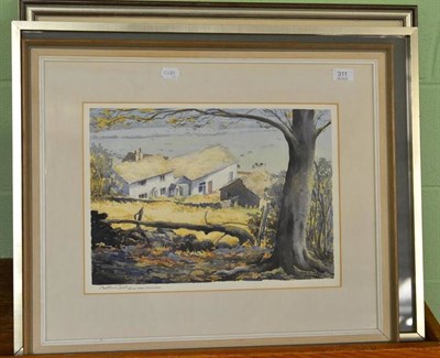 Lot 311 - J. Rickard, ";Autumn, Bank Ends Pendleside";, ";Old Boat Yard, Wigan"; and ";The Calder...