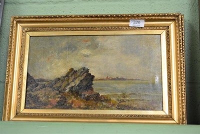 Lot 329 - British School (19th/20th century) A pair of coastal scenes, signed with artist's monogram and...