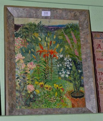 Lot 335 - Dierdre Borlase, 'Lilies', signed oil on canvas