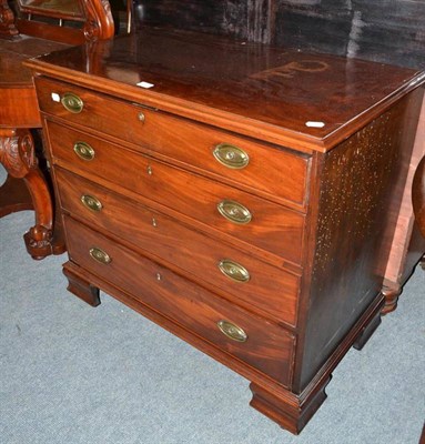 Lot 378 - Georgian mahogany four height chest of drawers