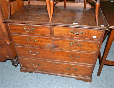 Lot 382 - Georgian oak four height chest of drawers