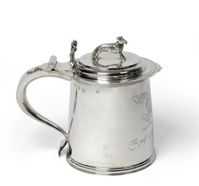 Lot 534 - A George VI Silver Tankard, Goldsmiths & Silversmiths Co Ltd, London 1937, of plain tapering...