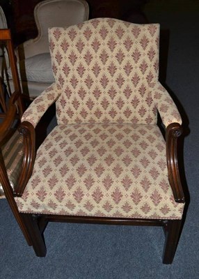 Lot 418 - Mahogany framed Gainsborough type chair