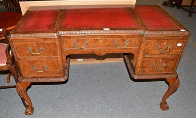 Lot 425 - 1920s walnut desk