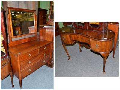 Lot 444 - A set of stained pine wall shelves with domed top and panelled glass doors