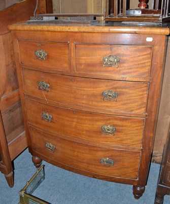 Lot 451 - Victorian mahogany four height bow front chest of drawers