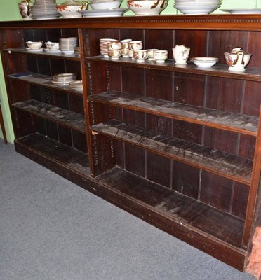 Lot 454 - A mahogany double open standing bookcase