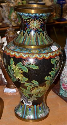 Lot 34 - A Chinese cloisonné vase (damaged)