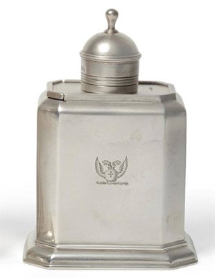 Lot 560 - A Victorian Silver Tea Caddy, George Unite, London 1889, in early 18th century style, the...