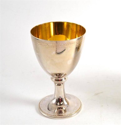 Lot 106 - Silver stem goblet