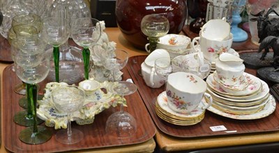 Lot 146 - A quantity of decorative ceramics including Royal Crown Derby 'Posies' pattern teawares, hock...