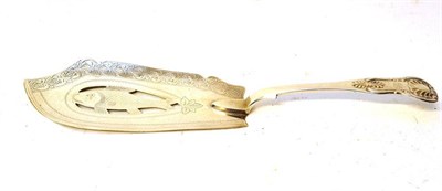 Lot 568 - A Victorian Silver Scottish Fish Slice, Mackay & Chisholm, Edinburgh 1843, King's pattern,...