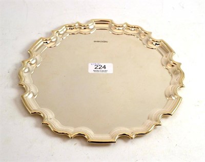 Lot 224 - Silver salver in wood case