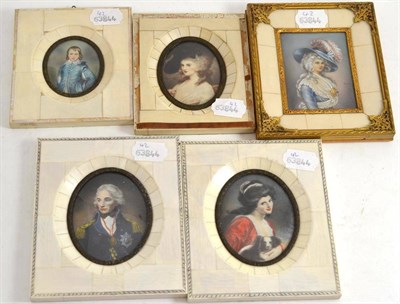 Lot 242 - Five assorted piano key miniatures circa 1920/30