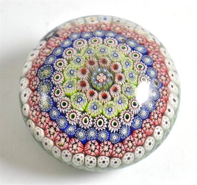 Lot 288 - St. Louis French glass millefiori paperweight, signed and dated 1848