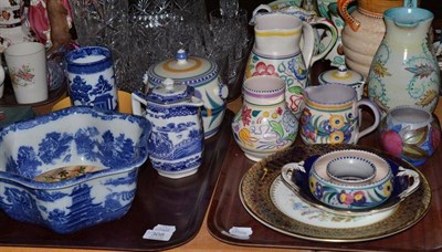 Lot 308 - Assorted decorative ceramics including Poole pottery, Maling ware, Coalport, Doulton etc (two...