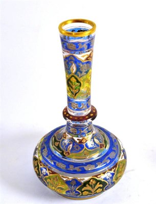 Lot 368 - A French coloured glass vase in a Persian style