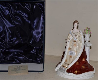 Lot 377 - Coalport china limited edition figure, Catherine The Great of Russia, with certificate,...