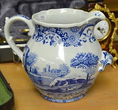 Lot 392 - Spode blue and white decorated large jug